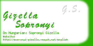 gizella sopronyi business card